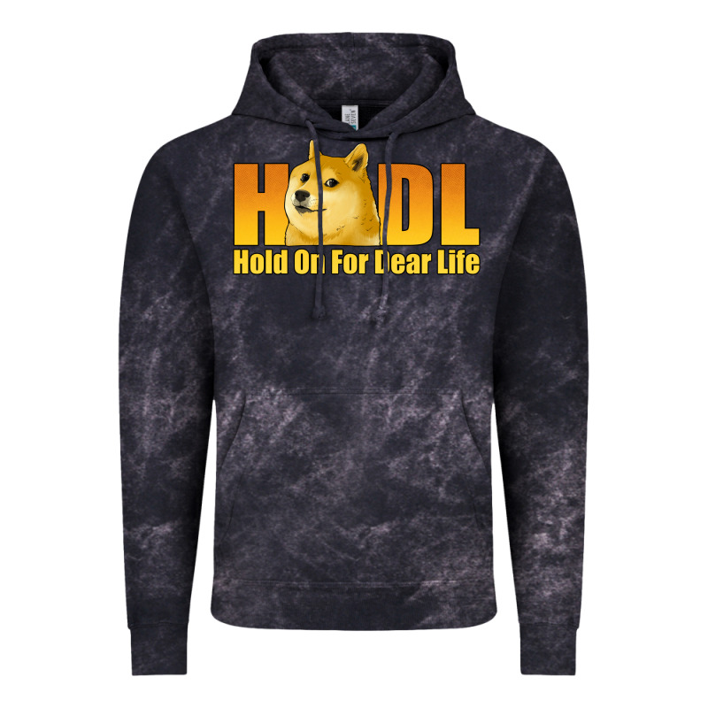 Hodl Hold On For Dear Life Dogecoin Vintage Hoodie by Jasminsmagicworld | Teevron
