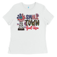 White small town gail usa Ladies Tee - CowhideDigitalArt