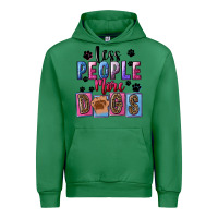Emerald Less people more dogs Mother's Day Urban Hoodie - FaDigitalArtStudio