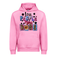 Fuchsia Pink Less people more dogs Mother's Day Urban Hoodie - FaDigitalArtStudio