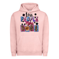 Pigment Salmon Less people more dogs Mother's Day Urban Hoodie - FaDigitalArtStudio