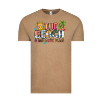 Vintage Coffee the beach is my happy place Vintage Tee - MaliasSmallBusiness