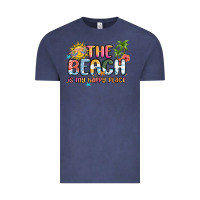 Vintage Denim the beach is my happy place Vintage Tee - MaliasSmallBusiness