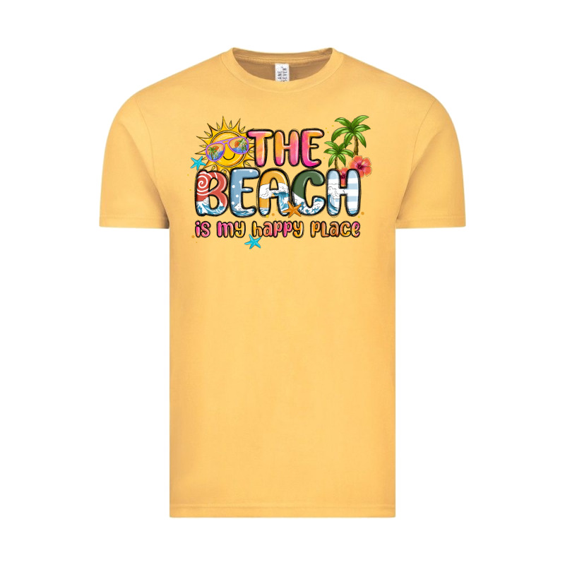 The Beach Is My Happy Place Vintage Tee by MaliasSmallBusiness | Teevron
