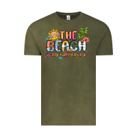 Vintage Olive the beach is my happy place Vintage Tee - MaliasSmallBusiness
