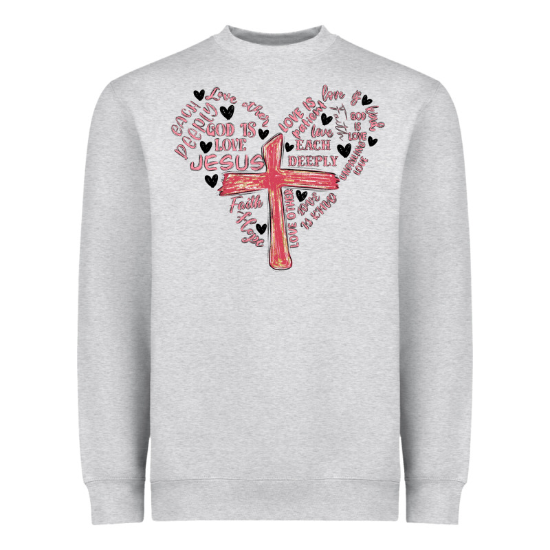 Retro Christian Valentine Heavyweight Sweatshirt by MaliasSmallBusiness | Teevron