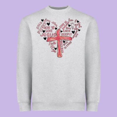 Retro Christian Valentine Heavyweight Sweatshirt Designed By Maliassmallbusiness