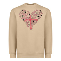 Mushroom retro christian valentine Heavyweight Sweatshirt - MaliasSmallBusiness