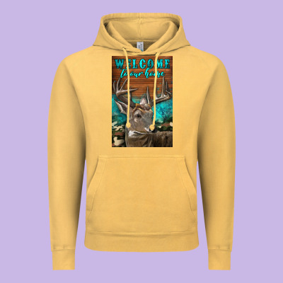 Western Buck Deer Garden Vintage Hoodie Designed By Lillyallendesigns