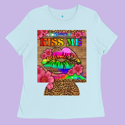 Lgbtq Kiss Me  Can Cooler Ladies Tee Designed By Hra Design Shop