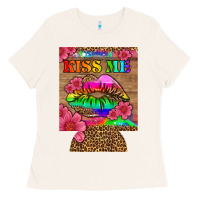 Bone lgbtq kiss me  can cooler Ladies Tee - HRA Design Shop