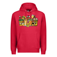 Cardinal Honey bee coffee cups Premium Hoodie - HowdyJamesFarm