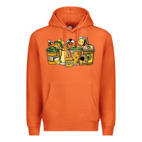 Carrot Honey bee coffee cups Premium Hoodie - HowdyJamesFarm