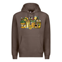 Coffee Honey bee coffee cups Premium Hoodie - HowdyJamesFarm