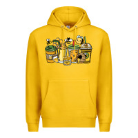 Lemon Honey bee coffee cups Premium Hoodie - HowdyJamesFarm