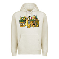 Oatmeal Heather Honey bee coffee cups Premium Hoodie - HowdyJamesFarm