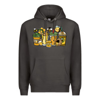 Smoke Honey bee coffee cups Premium Hoodie - HowdyJamesFarm
