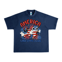 Navy america land that i love Urban Heavy Tee - MaliasSmallBusiness