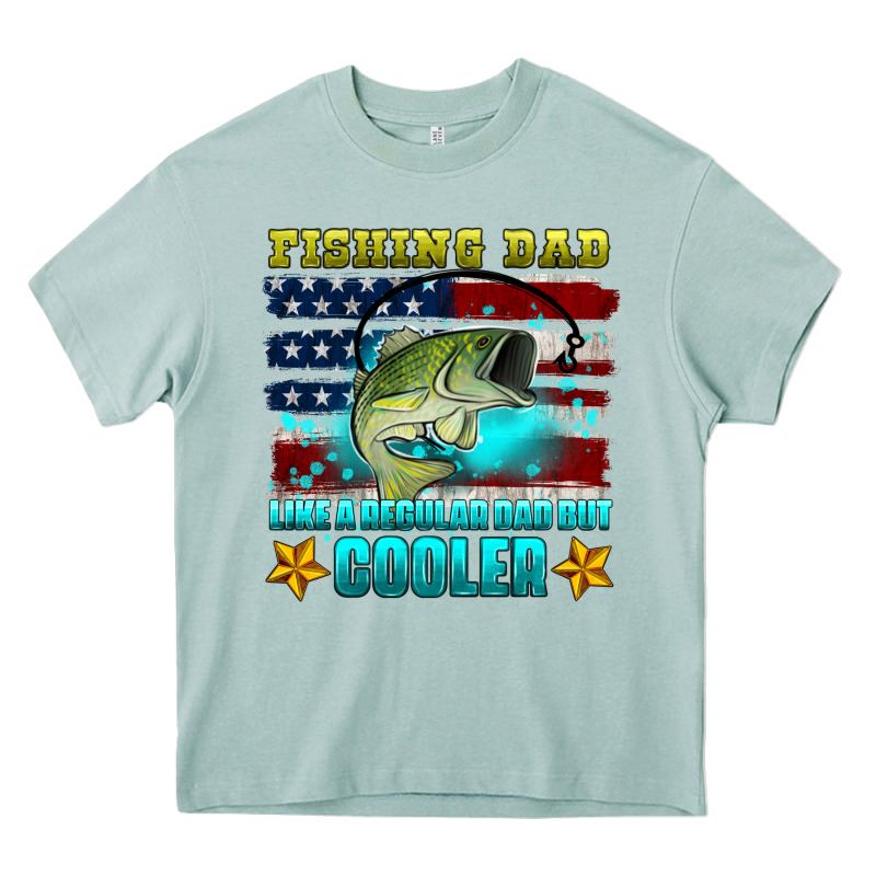 Fishing Dad Like A Regular Dad But Cooler Heavy Core Tee by HRA Design Shop | Teevron