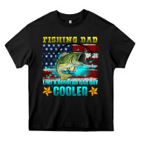 Black fishing dad like a regular dad but cooler Heavy Core Tee - HRA Design Shop