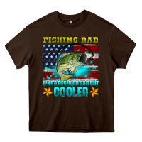Chocolate Brown fishing dad like a regular dad but cooler Heavy Core Tee - HRA Design Shop