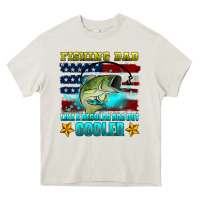 Cream fishing dad like a regular dad but cooler Heavy Core Tee - HRA Design Shop