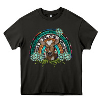 Asphalt turquoise gemstones brown baby cow  rainbow Heavy Core Tee - BarkalooDesign
