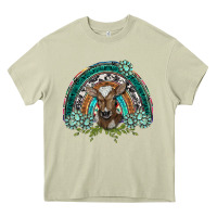Mossy turquoise gemstones brown baby cow  rainbow Heavy Core Tee - BarkalooDesign