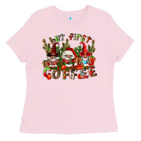 Bubblegum Pink but first coffee Ladies Tee - FaDigitalArtStudio