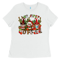 White but first coffee Ladies Tee - FaDigitalArtStudio