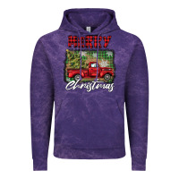 Cloud Purple merry christmas truck Vintage Hoodie - BarkalooDesign