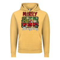 Vintage Mustard merry christmas truck Vintage Hoodie - BarkalooDesign