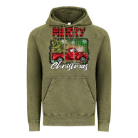 Vintage Olive merry christmas truck Vintage Hoodie - BarkalooDesign