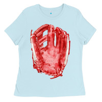 Baby Blue Catchers Mitt Fa Element Ladies Tee - FaDigitalArtStudio