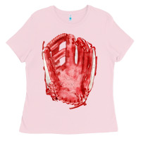 Bubblegum Pink Catchers Mitt Fa Element Ladies Tee - FaDigitalArtStudio
