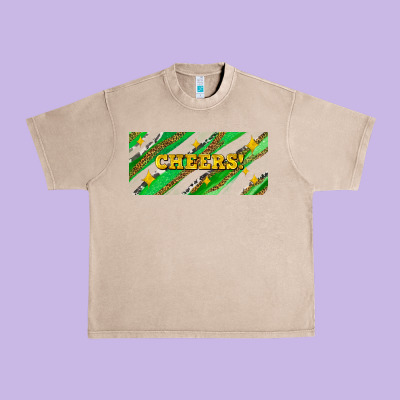 Leopar And Cowhide With Cheers Urban Heavy Tee Designed By Adodesignshop