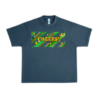 Midnight Navy leopar and cowhide with cheers Urban Heavy Tee - AdoDesignShop