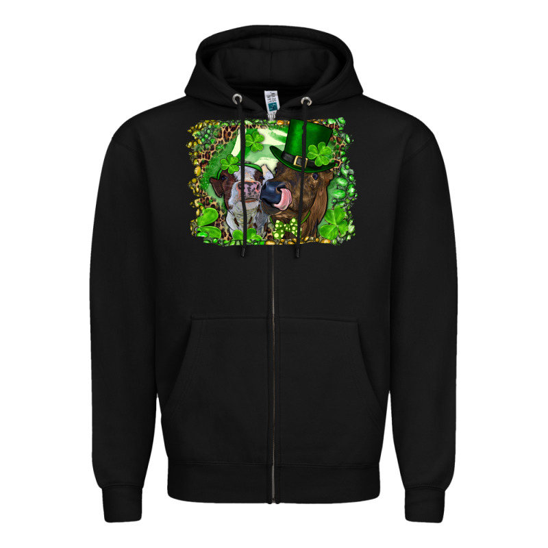 St. Patrick's Day Heifers Zipper Hoodie by RanaPortraitStore | Teevron