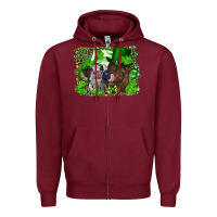 Burgundy st. patrick's day heifers Zipper Hoodie - RanaPortraitStore