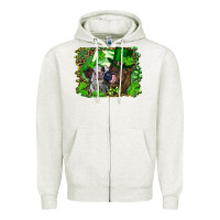 Oatmeal Heather st. patrick's day heifers Zipper Hoodie - RanaPortraitStore