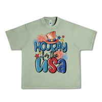 Oil Green hooray for the usa Urban Heavy Tee - MaliasSmallBusiness