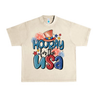 Sandshell hooray for the usa Urban Heavy Tee - MaliasSmallBusiness