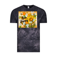 Cloud Black bee happy Vintage Tee - MaliasSmallBusiness