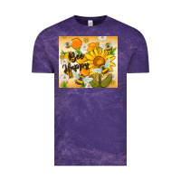 Cloud Purple bee happy Vintage Tee - MaliasSmallBusiness