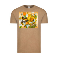 Vintage Coffee bee happy Vintage Tee - MaliasSmallBusiness