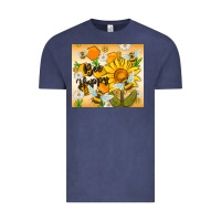 Vintage Denim bee happy Vintage Tee - MaliasSmallBusiness