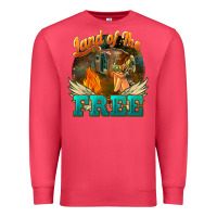 Cardinal Land of the free 4th of july Premium Sweatshirt - HowdyJamesFarm