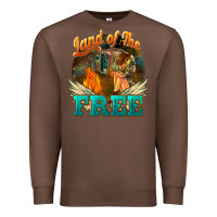 Chestnut Land of the free 4th of july Premium Sweatshirt - HowdyJamesFarm