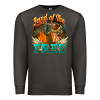 Smoke Land of the free 4th of july Premium Sweatshirt - HowdyJamesFarm