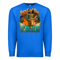 True Royal Land of the free 4th of july Premium Sweatshirt - HowdyJamesFarm
